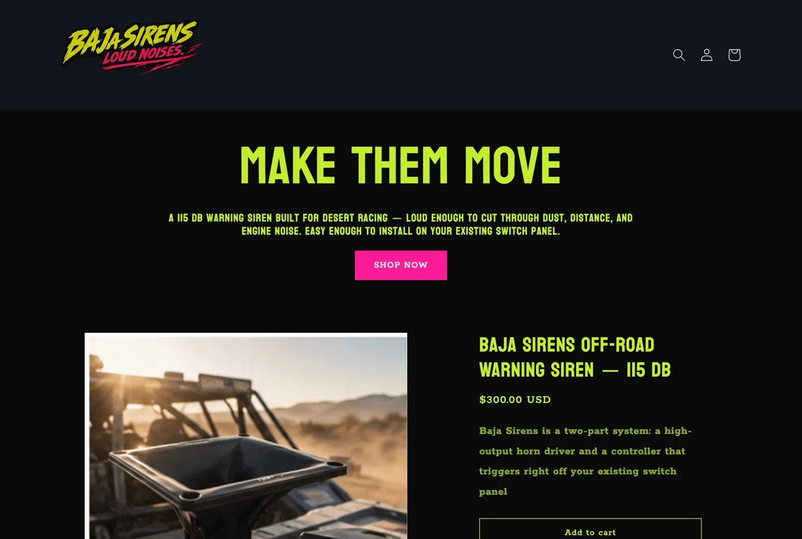 Baja Sirens — a site we built