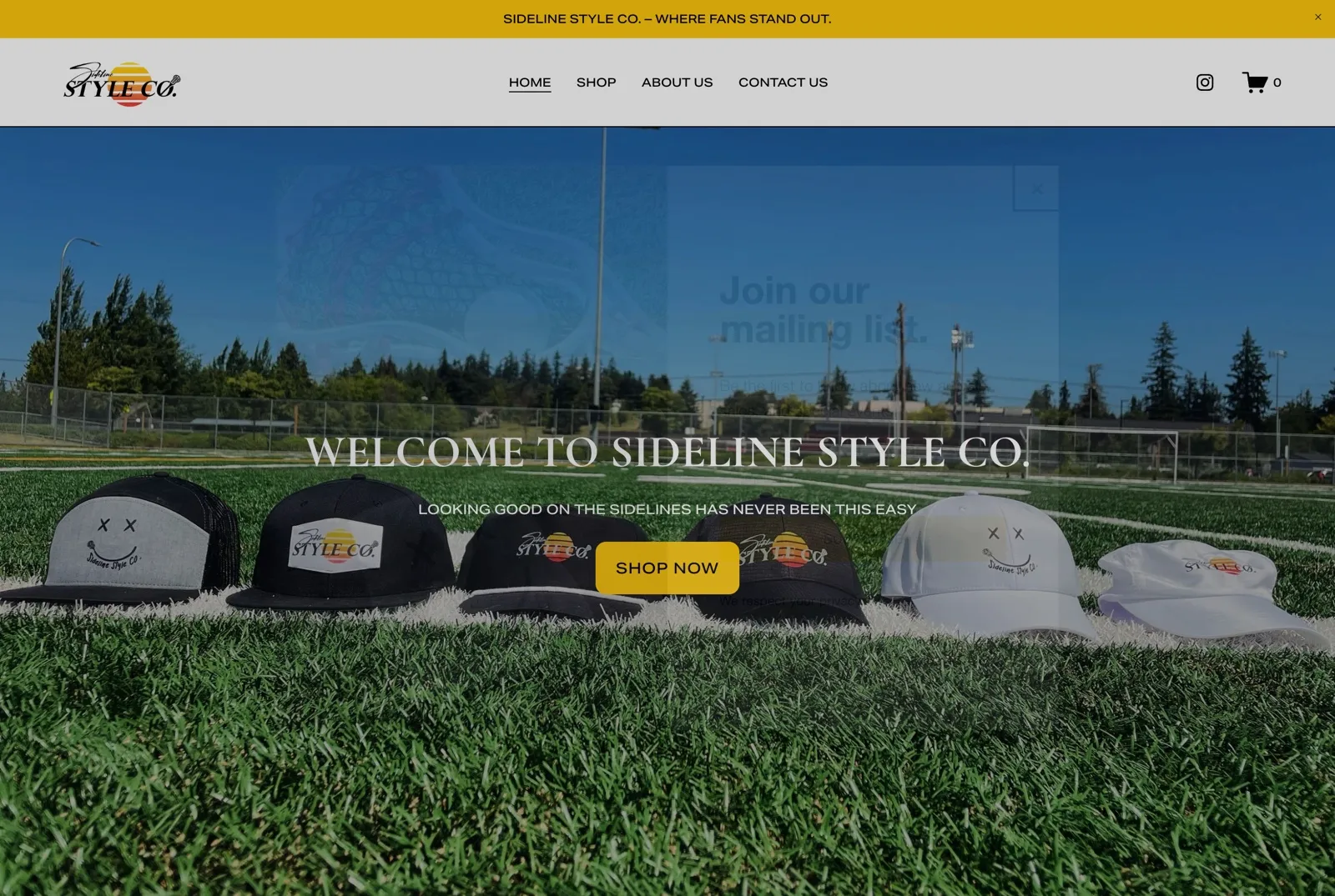 Sideline Style Co — a site we built